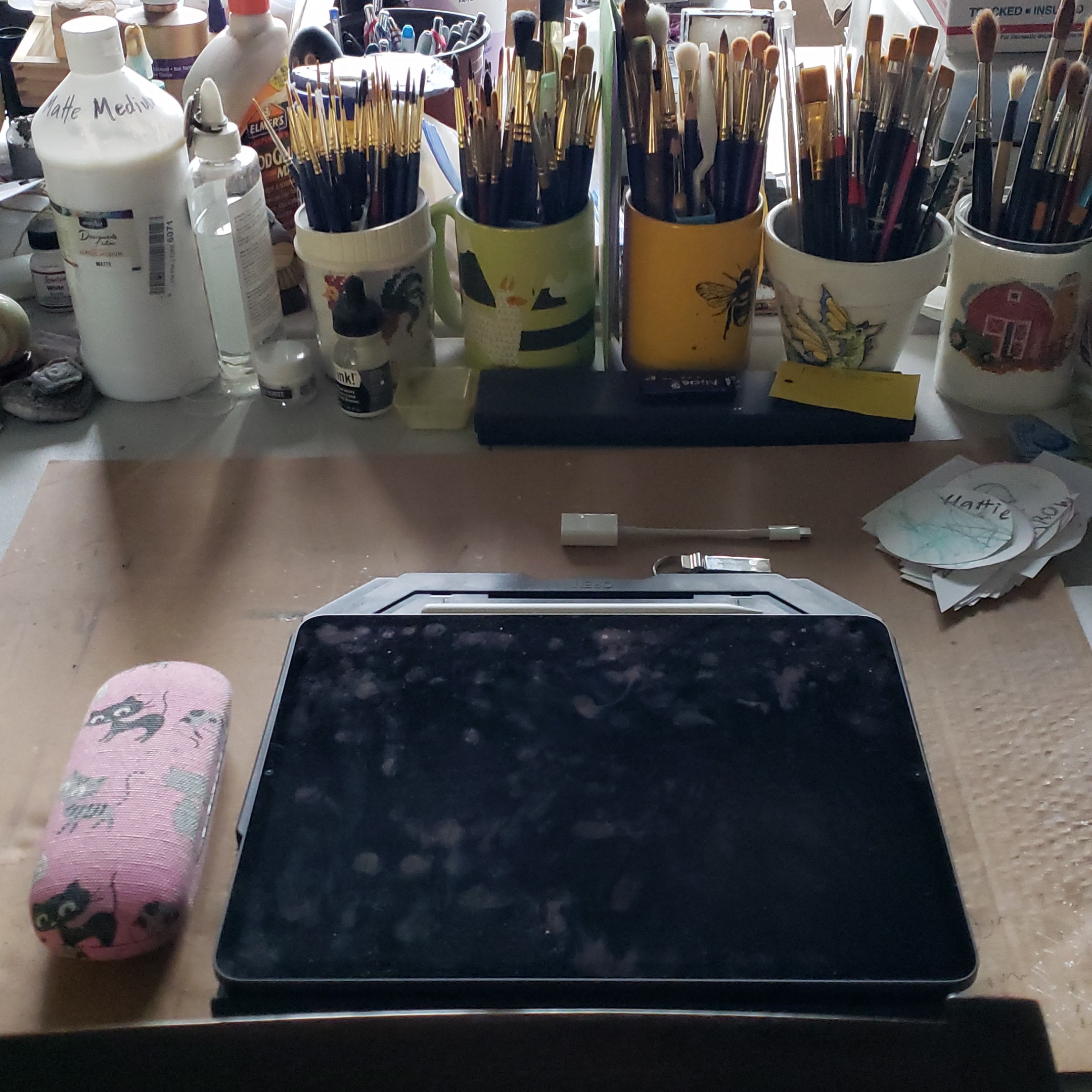 An iPad, Procreate, and Art Supplies