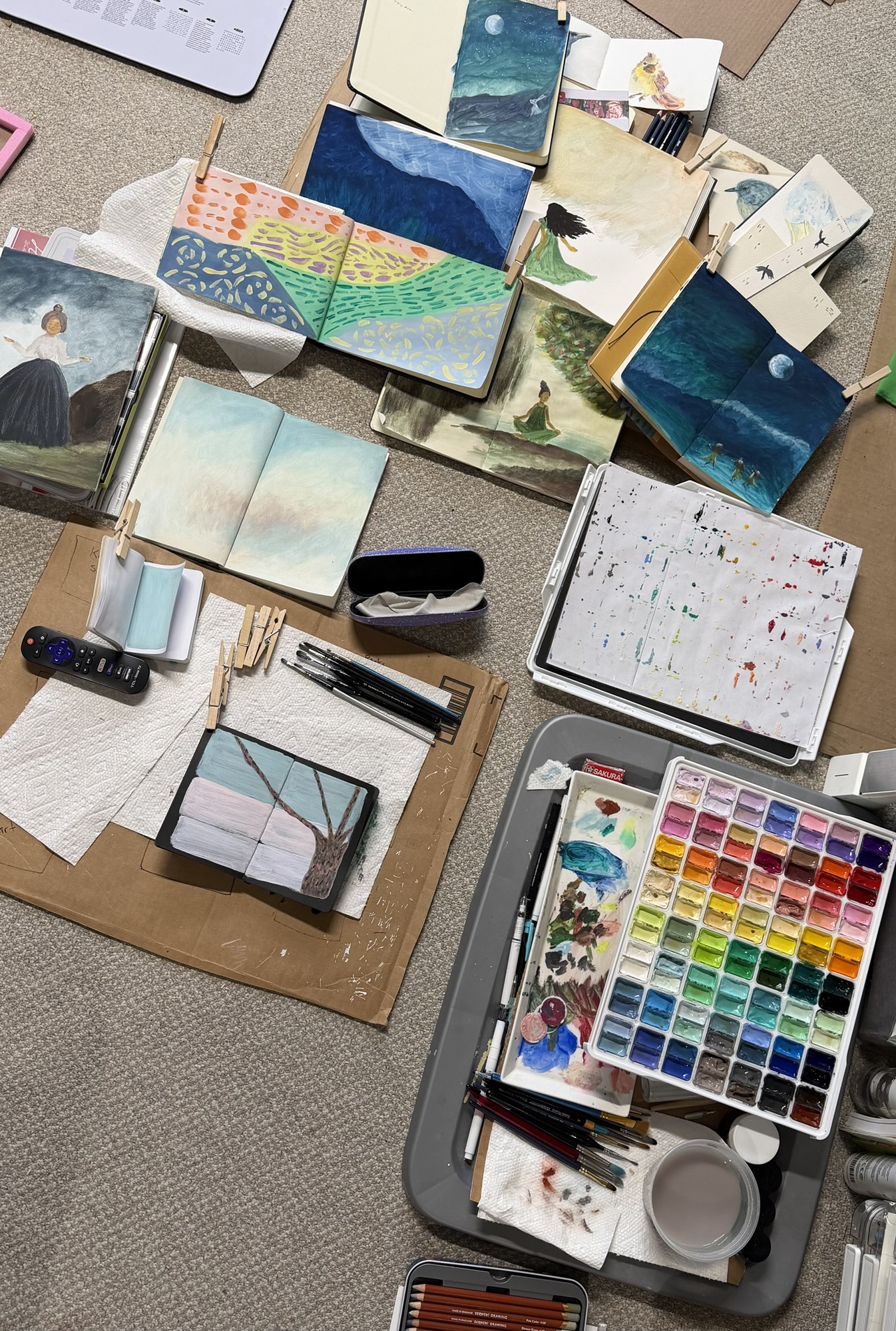 Multiple Sketchbooks